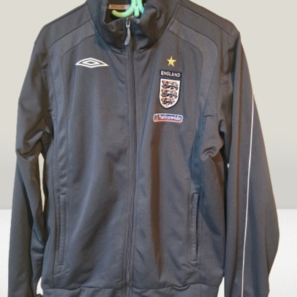 Umbro Men's Dark Gray England Warmup Jacket